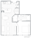 Lake Boone 1BR floor plan